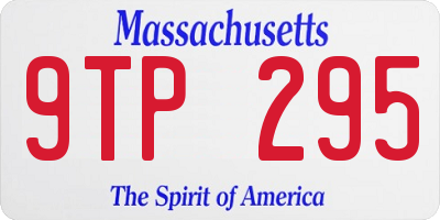 MA license plate 9TP295