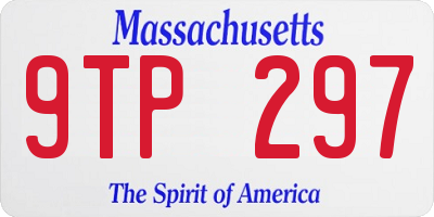 MA license plate 9TP297