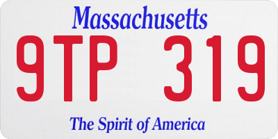 MA license plate 9TP319