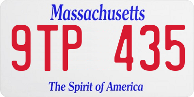 MA license plate 9TP435