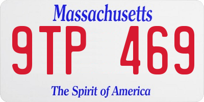 MA license plate 9TP469