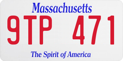 MA license plate 9TP471