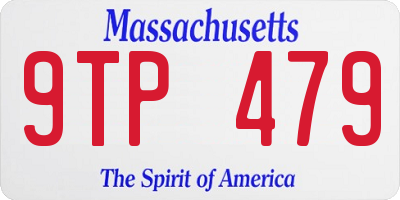 MA license plate 9TP479