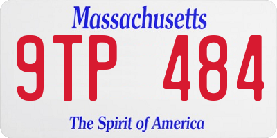 MA license plate 9TP484