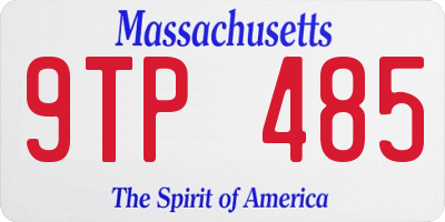 MA license plate 9TP485