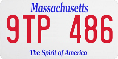 MA license plate 9TP486