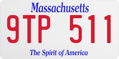 MA license plate 9TP511