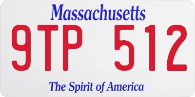 MA license plate 9TP512