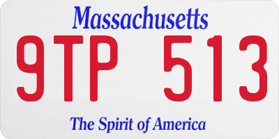 MA license plate 9TP513