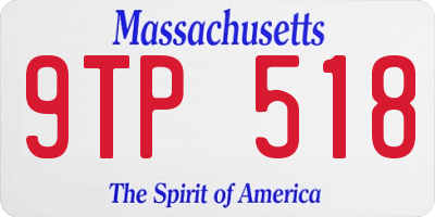 MA license plate 9TP518