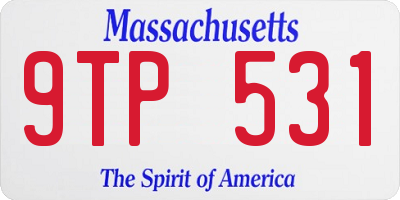 MA license plate 9TP531