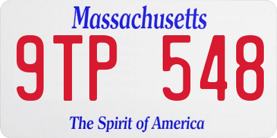 MA license plate 9TP548