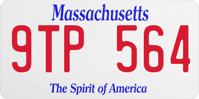 MA license plate 9TP564