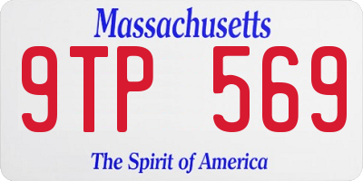 MA license plate 9TP569