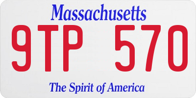 MA license plate 9TP570
