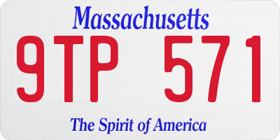 MA license plate 9TP571