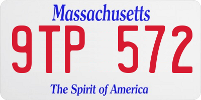 MA license plate 9TP572