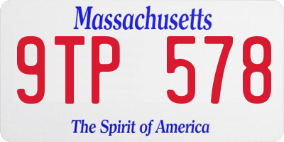 MA license plate 9TP578