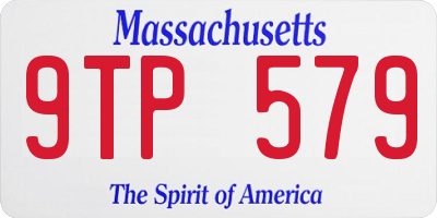 MA license plate 9TP579
