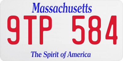 MA license plate 9TP584