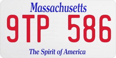 MA license plate 9TP586