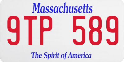 MA license plate 9TP589