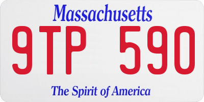 MA license plate 9TP590