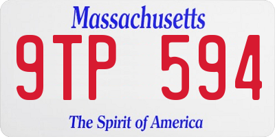MA license plate 9TP594