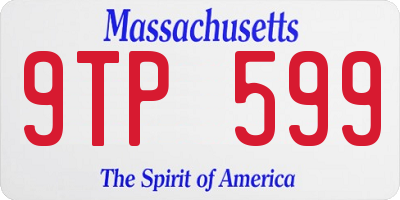 MA license plate 9TP599