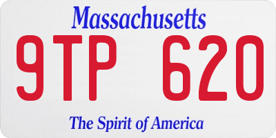 MA license plate 9TP620