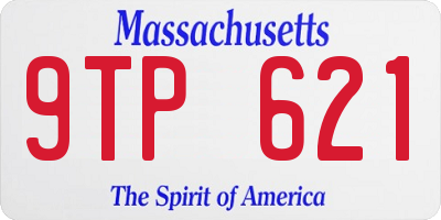 MA license plate 9TP621