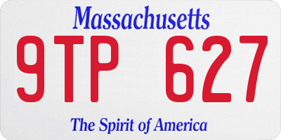 MA license plate 9TP627
