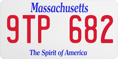 MA license plate 9TP682