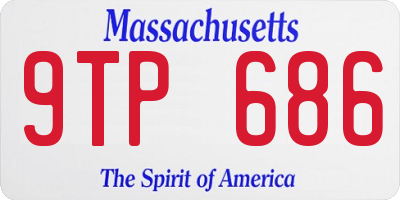 MA license plate 9TP686