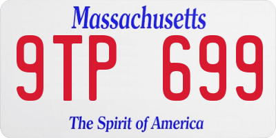 MA license plate 9TP699