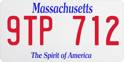 MA license plate 9TP712