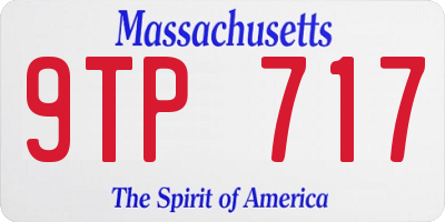 MA license plate 9TP717