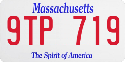 MA license plate 9TP719