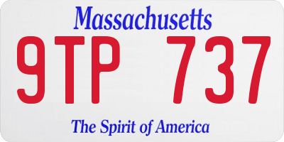 MA license plate 9TP737
