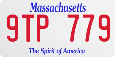 MA license plate 9TP779