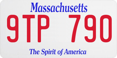MA license plate 9TP790