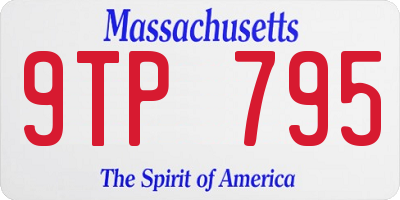 MA license plate 9TP795
