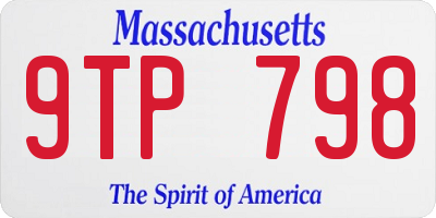 MA license plate 9TP798