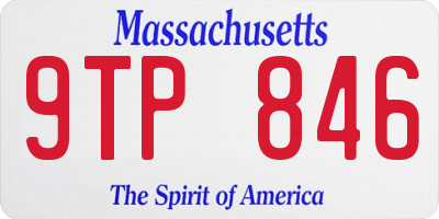 MA license plate 9TP846
