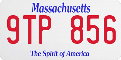 MA license plate 9TP856