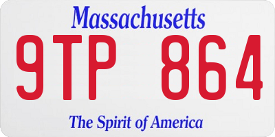 MA license plate 9TP864