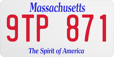 MA license plate 9TP871