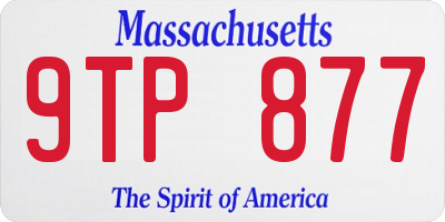 MA license plate 9TP877