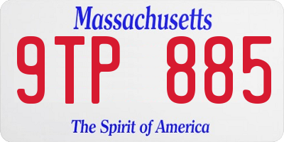 MA license plate 9TP885