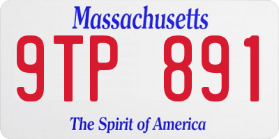MA license plate 9TP891